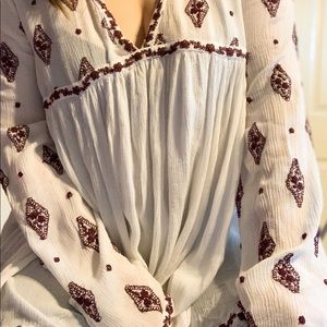 Free People Diamond Embroidery Tunic